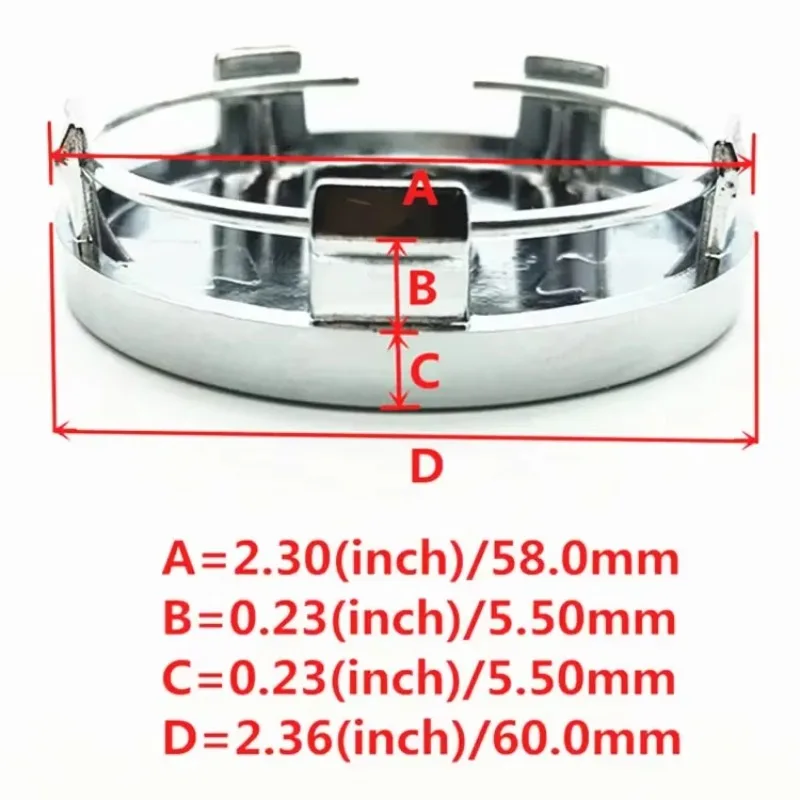 Radkappen 4 Stück 60mm Auto-Radnabenabdeckung Dekoration Logo Mittelabdeckung Schutz für Alfa Romeo Giulia Giulietta 159 Mito Spider