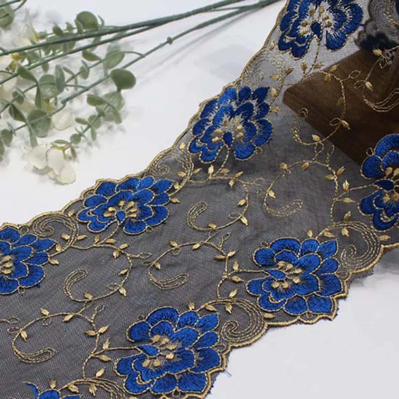 30Yards Two Tones Emboridery Lace Trim Skirt Hem Underwear Sewing Craft DIY Apparel Fabric Dress Lace Lingerie Bikini