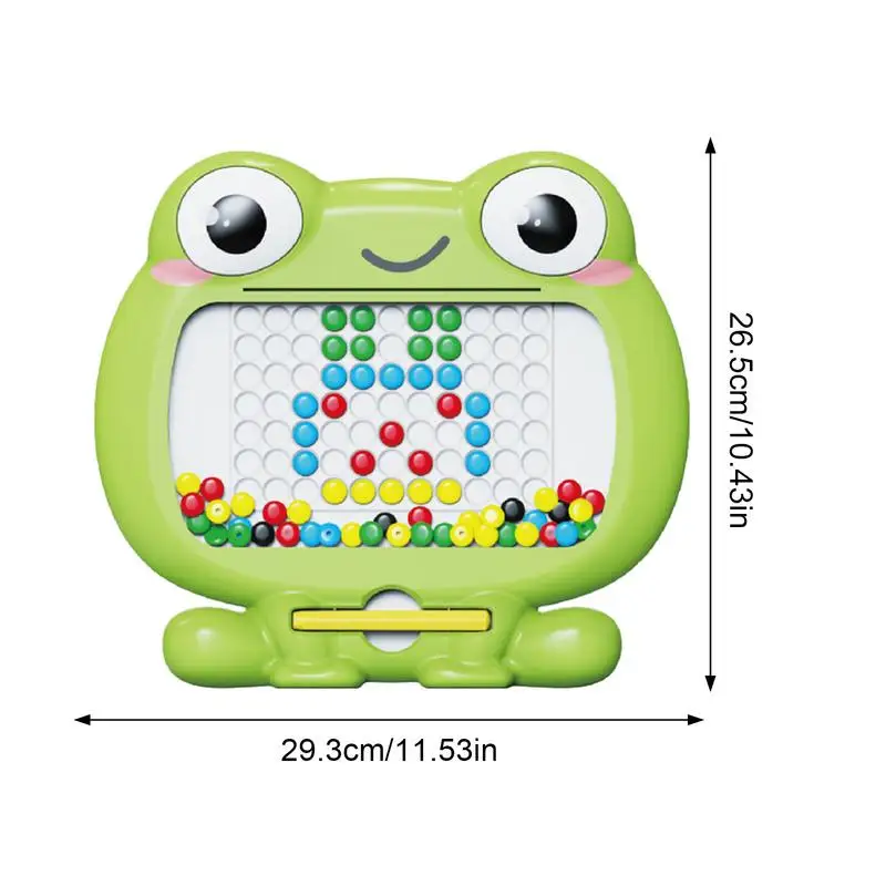 마그네틱 도트 드로잉 보드 개구리 모양 창의력 어린이 낙서 보드, 몬테소리 학습용 교육 장난감, 어린이 선물