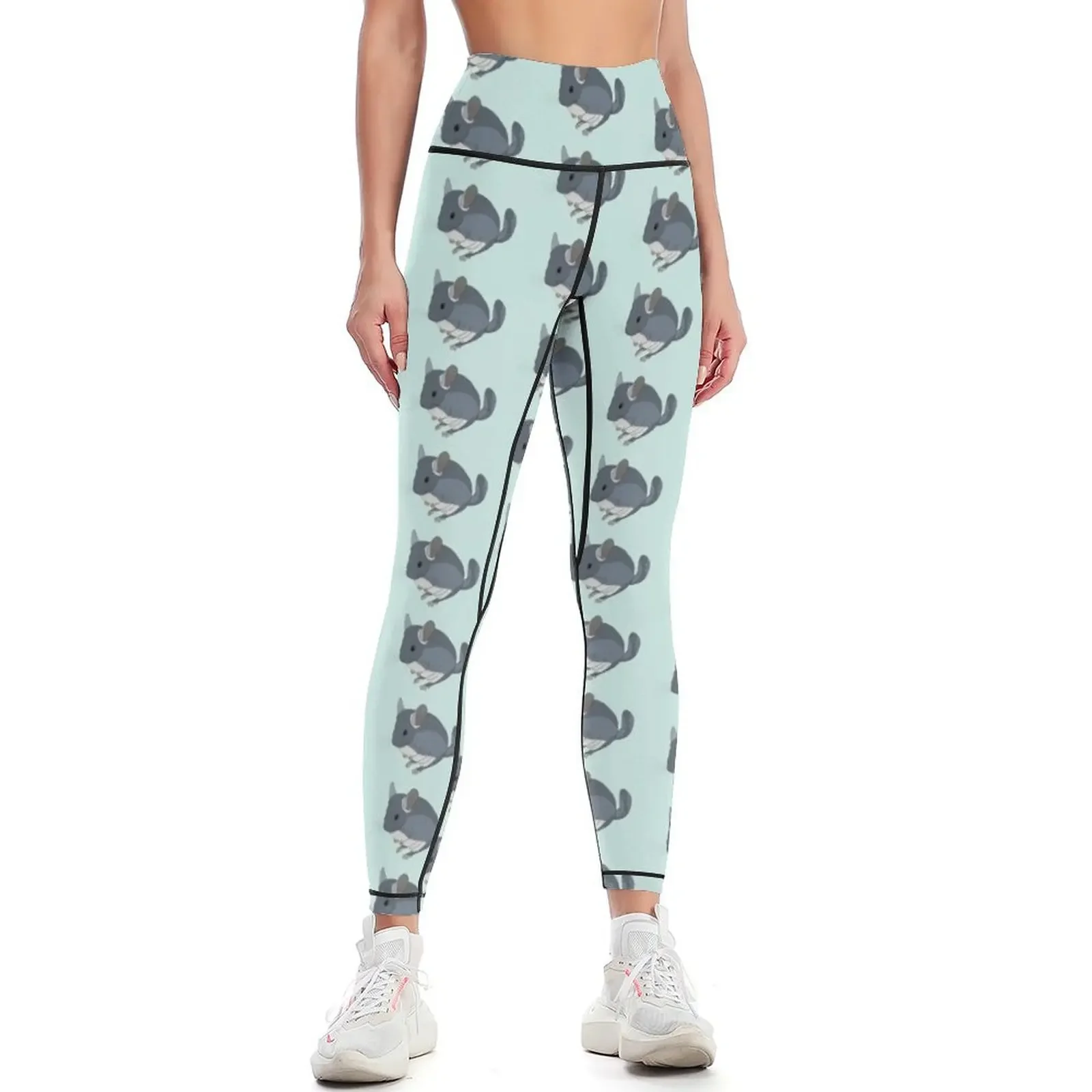 

Chinchilla Leggings Women's high waist Sportswear woman gym Training pants Leginsy push up Womens Leggings