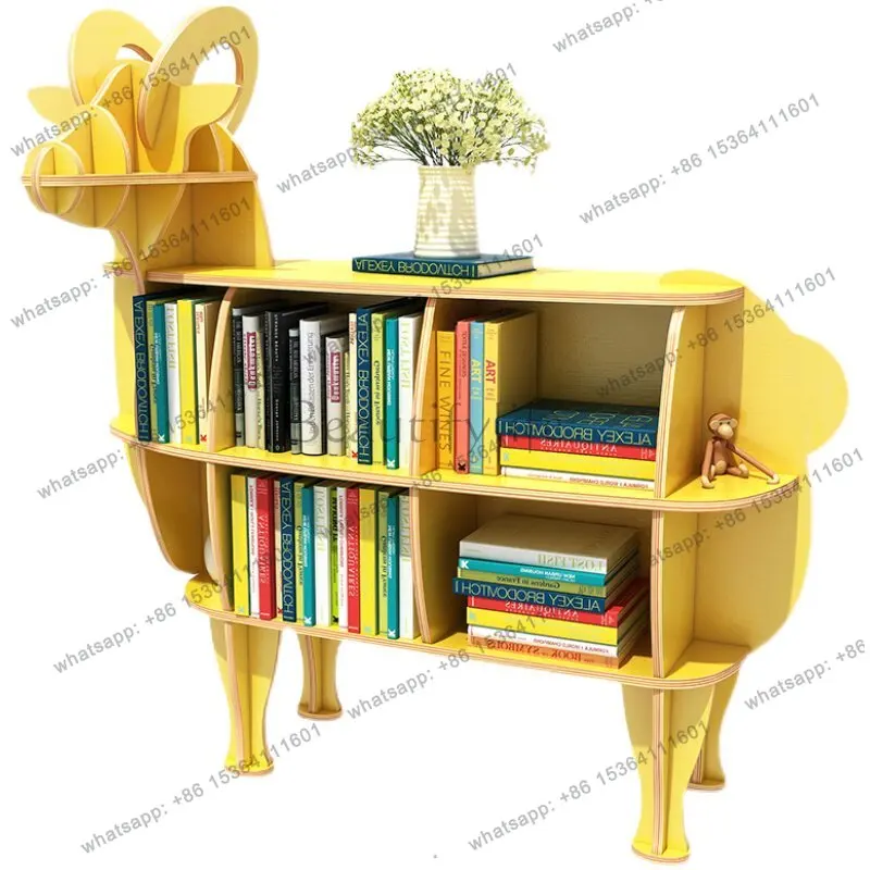 Picture book bookshelf sheep shape floor-to-ceiling storage reading storage decorative theme display shelf edge