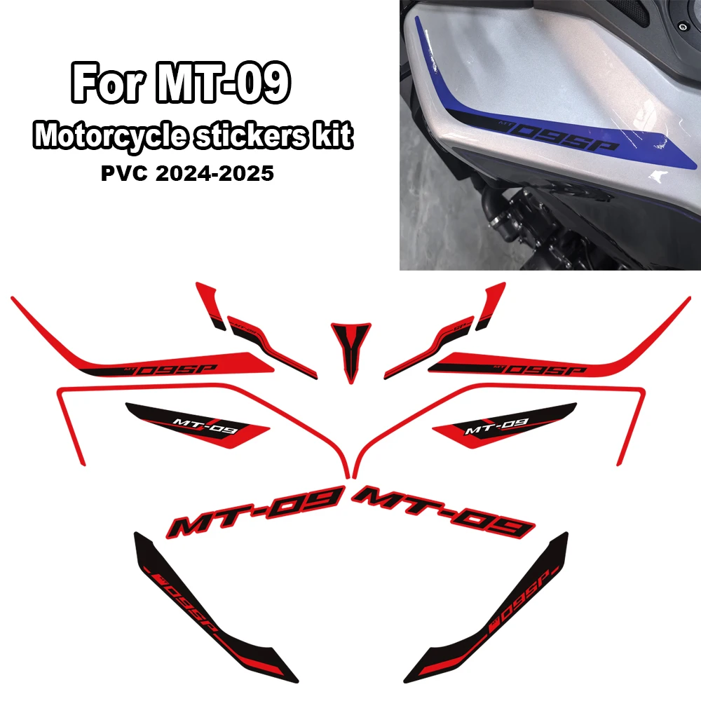 

For Yamaha MT-09 MT09 MT 09 SP Motorcycle Body Tank pad stickers windshield windscreen wind deflector decoration kit 2024-2025