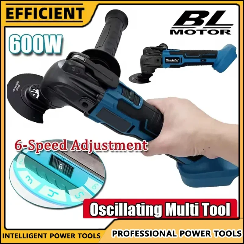 

Fit Makita 600W Oscillating Multi Function Tool 20000OPM Electric Saw Trimmer Cutting Woodworking Power Tool for 21V 18V Battery