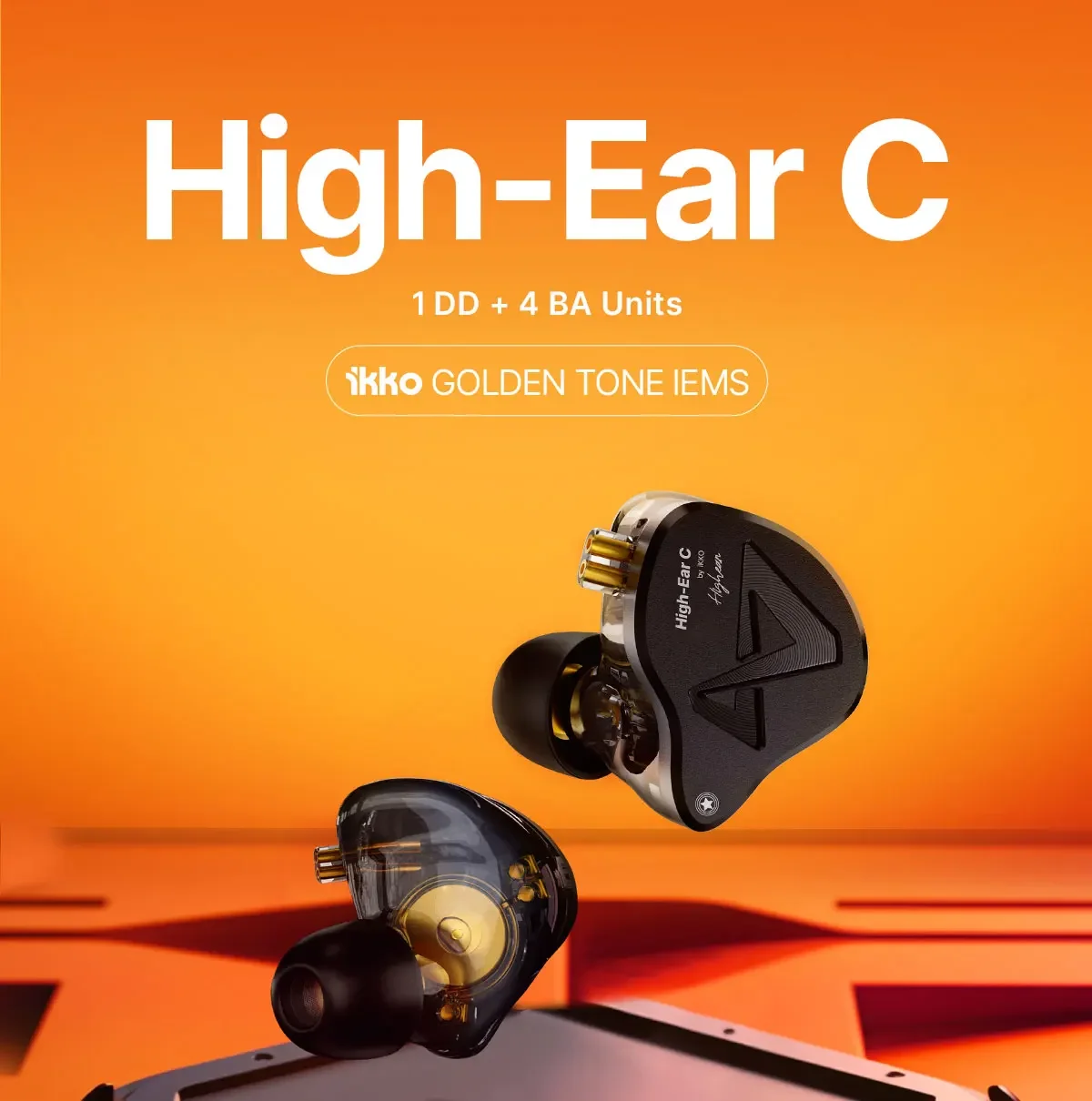 iKKO High-Ear C Wired Earphone HIFI Headphones 23Ω 108dB 20-40KHz Monitoring Grade IEMs Headset Music Earbuds In Ear Monitor