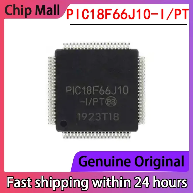 

1PCS New PIC18F66J10-I/PT Packaged TQFP64 Microcontroller (MCU/MPU/SOC) Original Stock