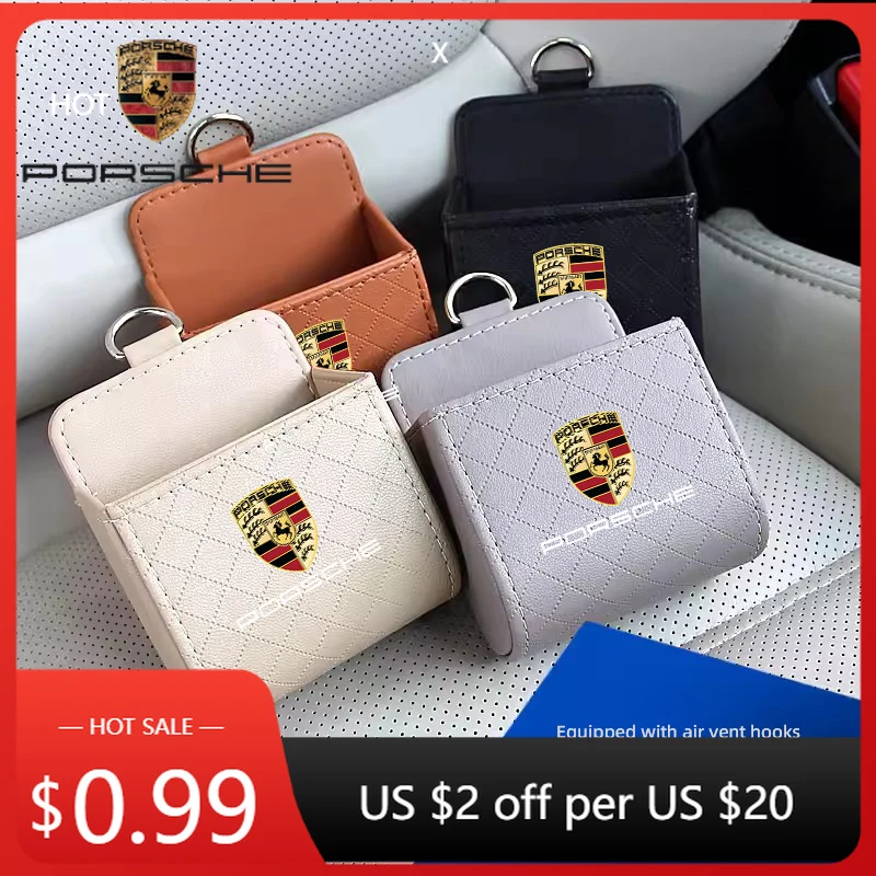 

Наклейка на автомобиль для Porsche Cayman, Cayenne, 911, Macan, органайзер для телефона, помады, зажигалки в воздуховод для Porsche Cayenne