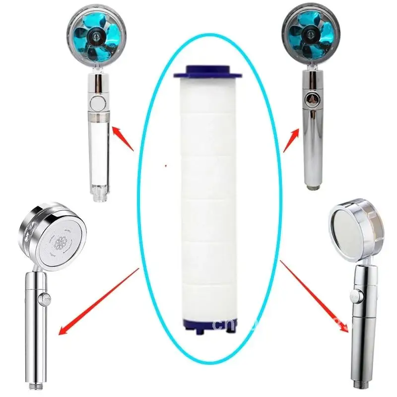 Handheld Rainfall Shower Head, 360Rotated, PP Cotton Filter, Replacement Water Purifier, Bathroom Accessories, 8 Pcs, 4 Pcs, 2Pc