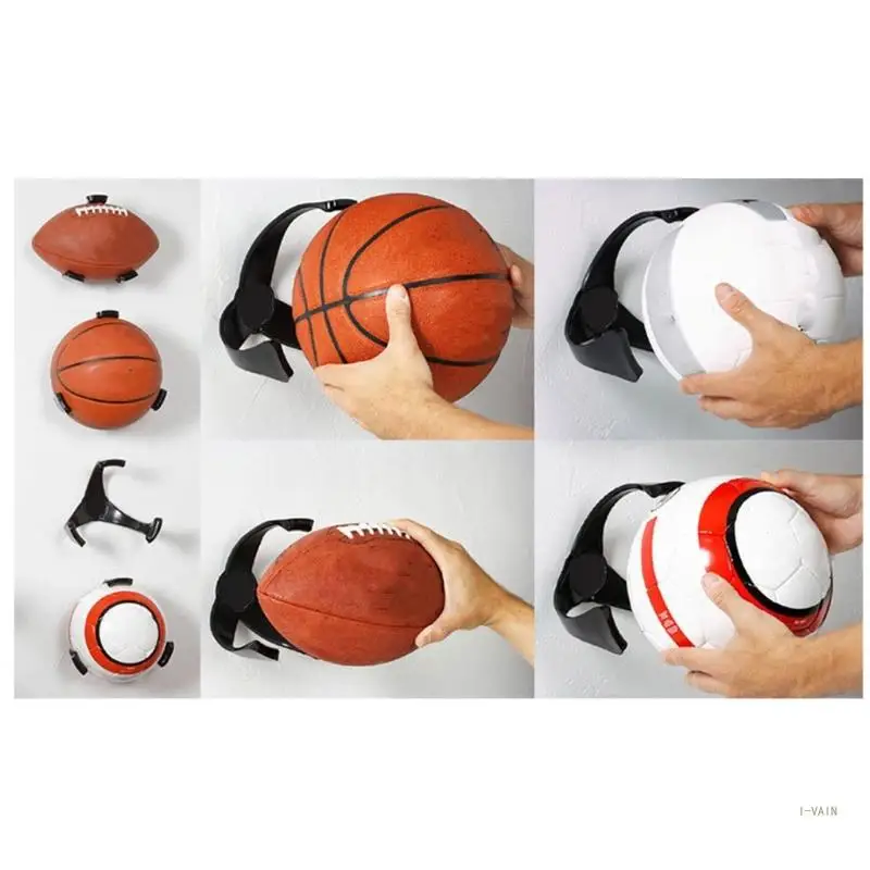 M5TC 1Pc Wall Mount Basketball Holder Soccer Ball Claw, Football, Sports Ball Storage