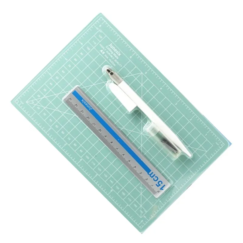 A5 Set PVC Manual Cutting Mat Ruler Engraving Knife Pen Double-Sided Soft Self-Healing Carving Board Cutter Tool Desk Mouse Pad