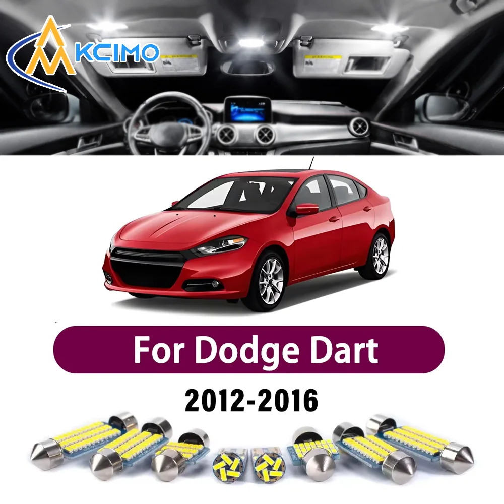 

New Canbus Interior Reading Dome Vanity LED Kit Suitable For Dodge Dart 2012-2016 Premium Reading Mirror Bright Interior Lights