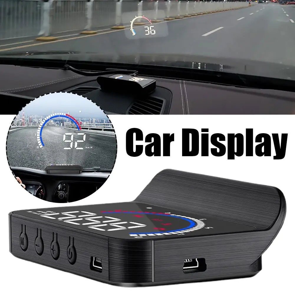 

New Car HUD Head-up Display OBD Digital Speedometer Dual Modified Universal USB Speedometer Car Portable Projector W6X0