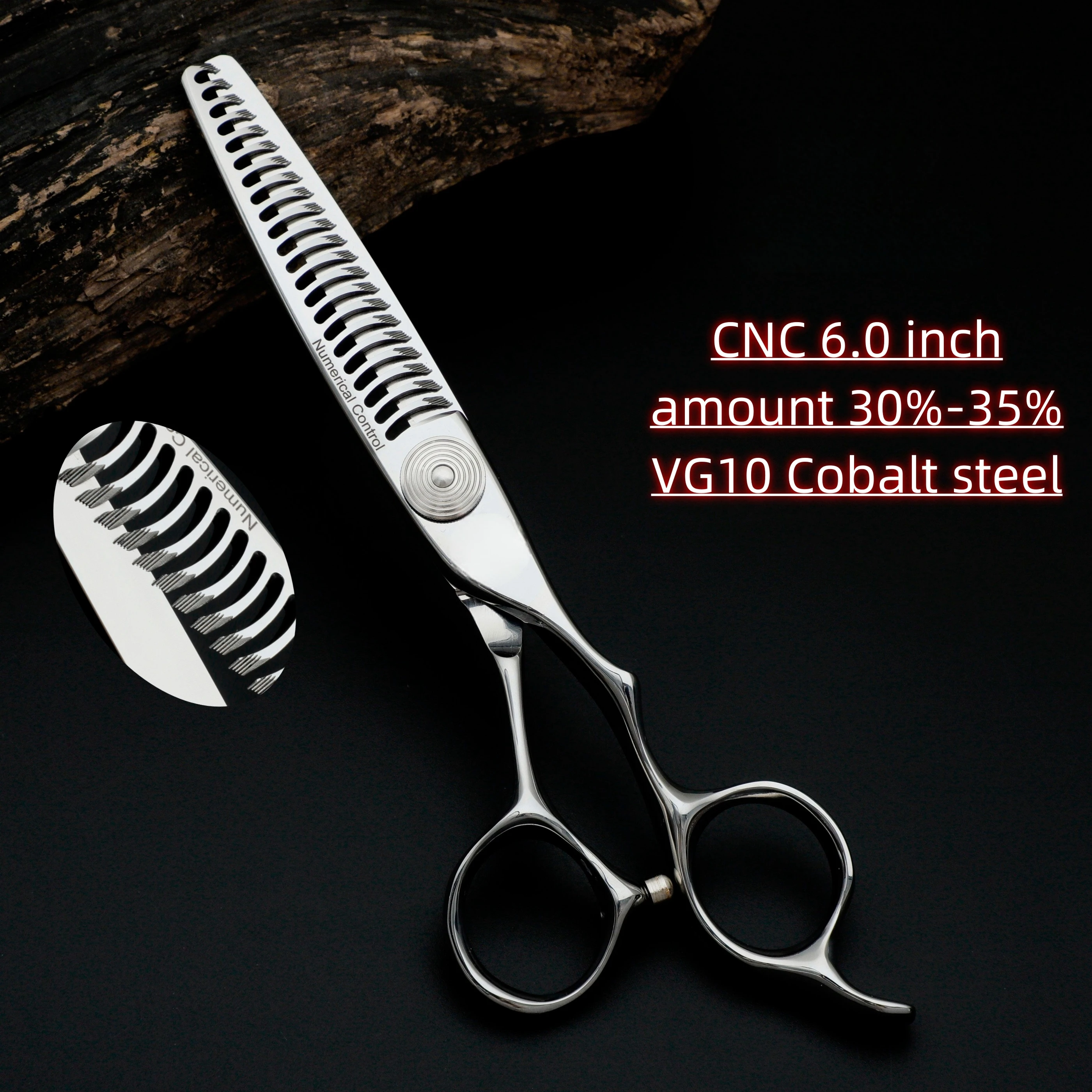 CNC technology Barber sissors 6.0 inch Hairdressing thinning shears VG10 cobalt steel High-end Professional barber machines