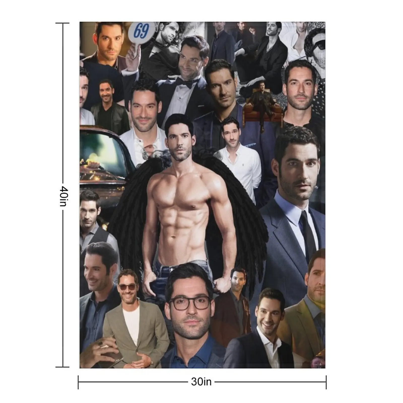 Tom Ellis Throw Blanket Soft Plush Plaid for winter valentine gift ideas Softest Blankets