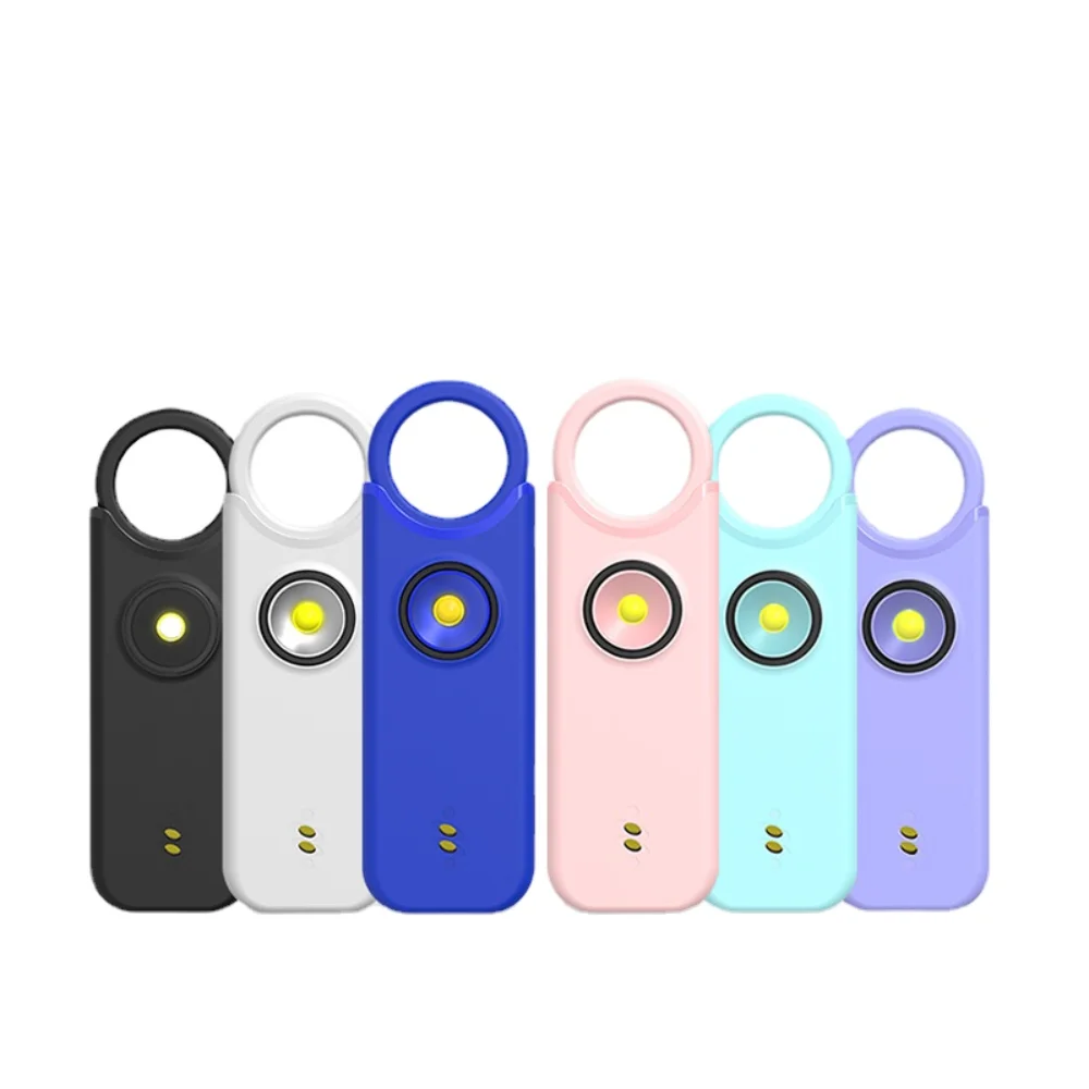 Keychain Self Defense Supplies Anti-wolf Alarm 135db Vibration Induction Alarm Charging Flash Personal Alarm Security Protection