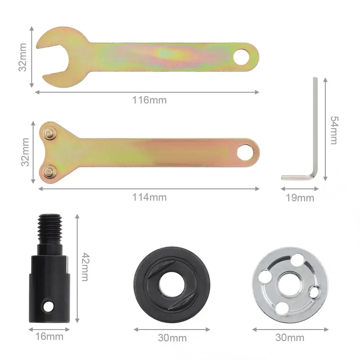 M10 Saw Blade Adapter Saw Blade Connecting Rod Set 5 6 8 10 12 14mm Drill Spindle Chuck Adapter Grinding Polishing Motor Shaft