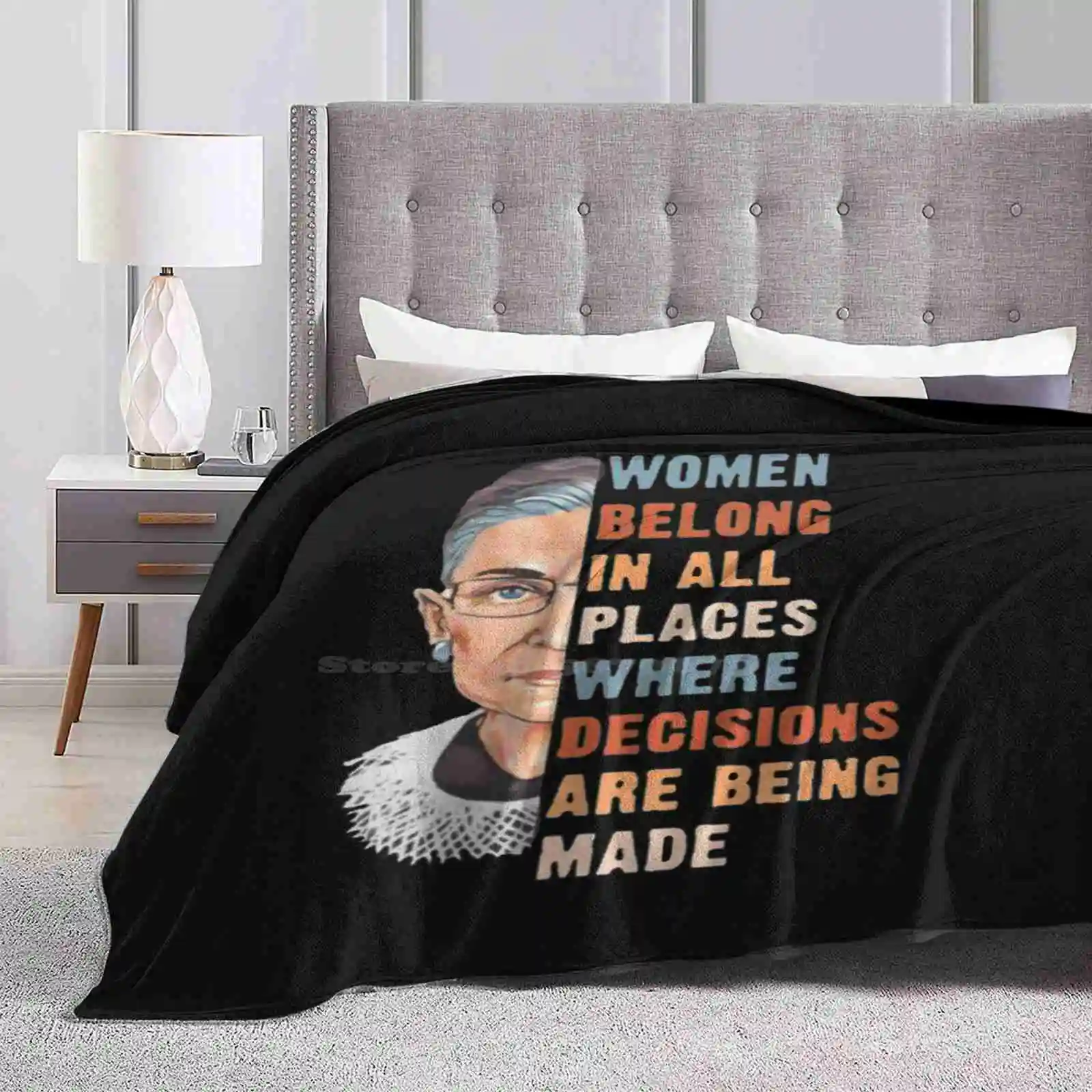 

Women Belong In All Place Where Decisions Are Being Made New Print Novelty Fashion Soft Warm Blanket Women Belong In All Place