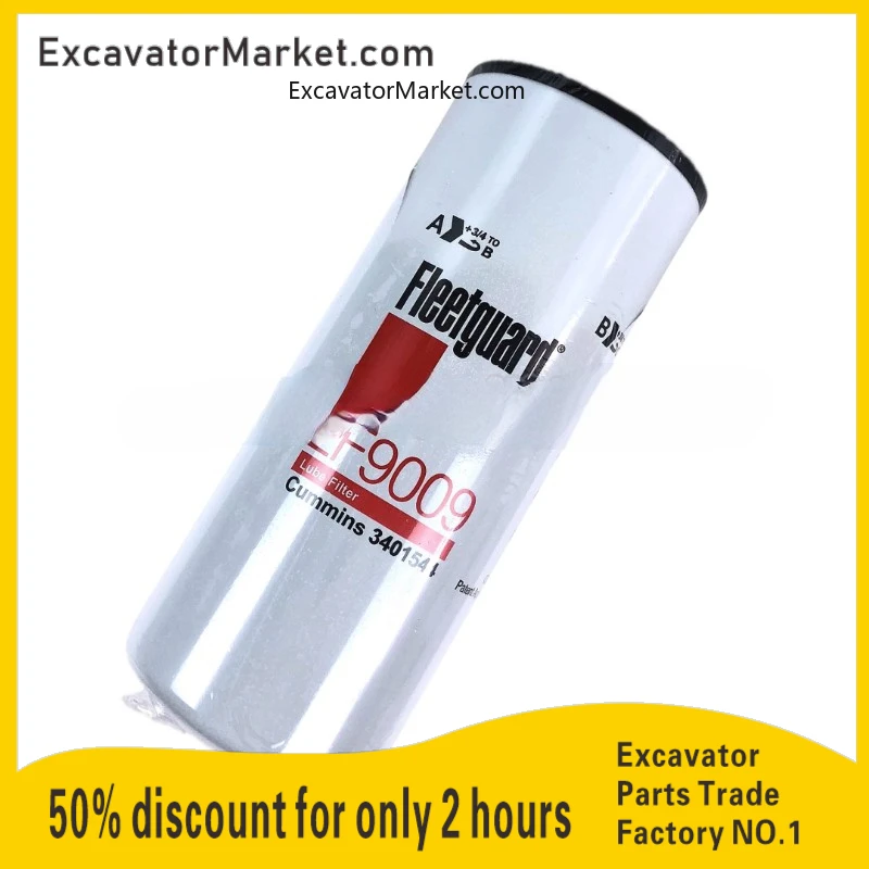 For Fleetguard Original Oil Filter Lf9009 Suitable For Qsc8.3/Qsl9/M11 Series Excavator Parts