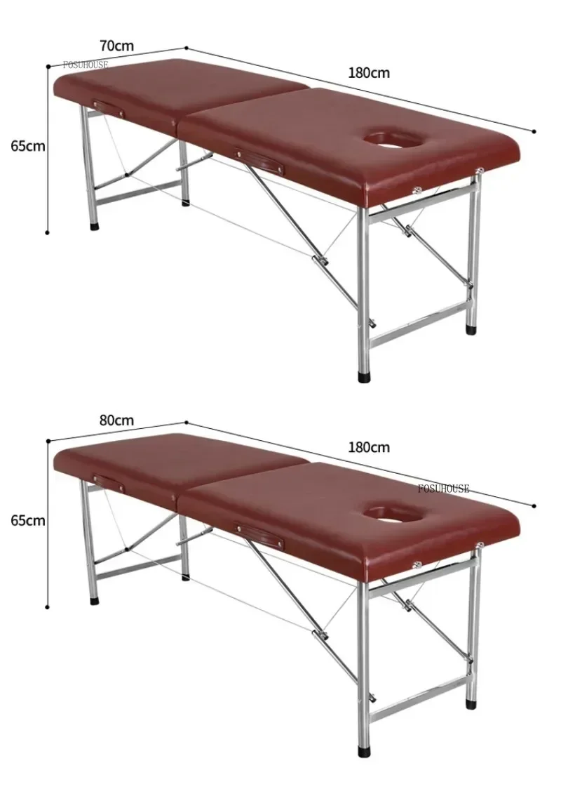 גוף מתקפל מיטות יופי מיטות אקופונקטורה מיטות קעקוע מתקפל שולחנות עיסוי נייד כף יד 60/70/80 מיטת רוחב