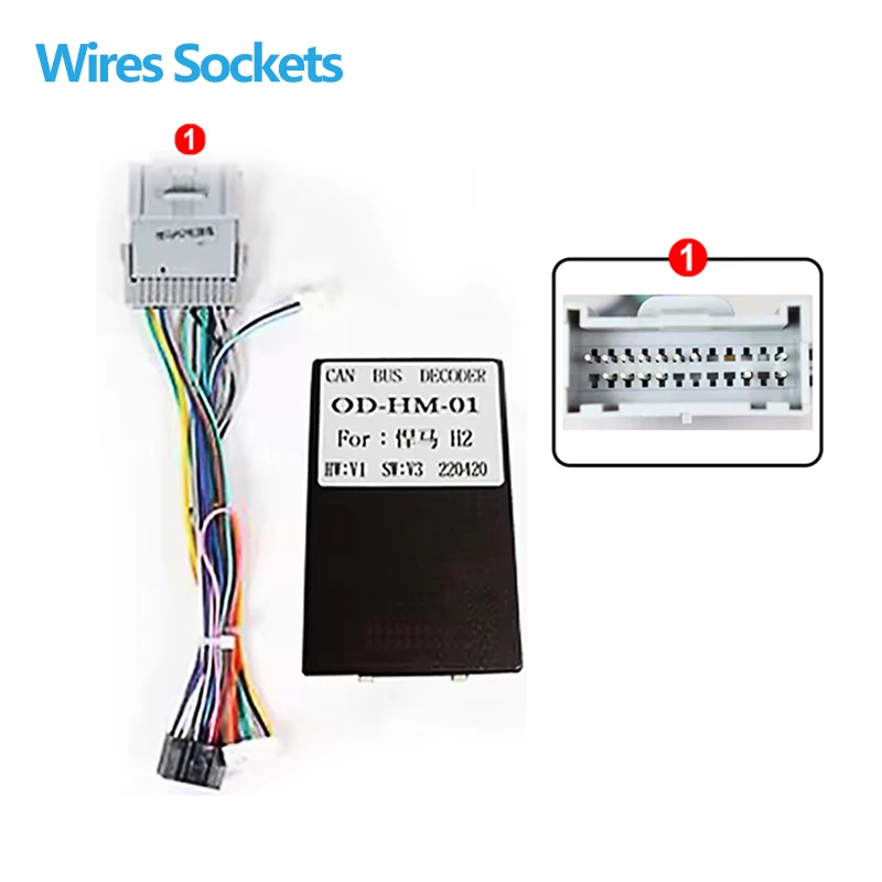 android Car radio Canbus Box Decoder For Hummer H2 H3 2002-2006 16 pin Wiring Harness Plug Power wire Cable
