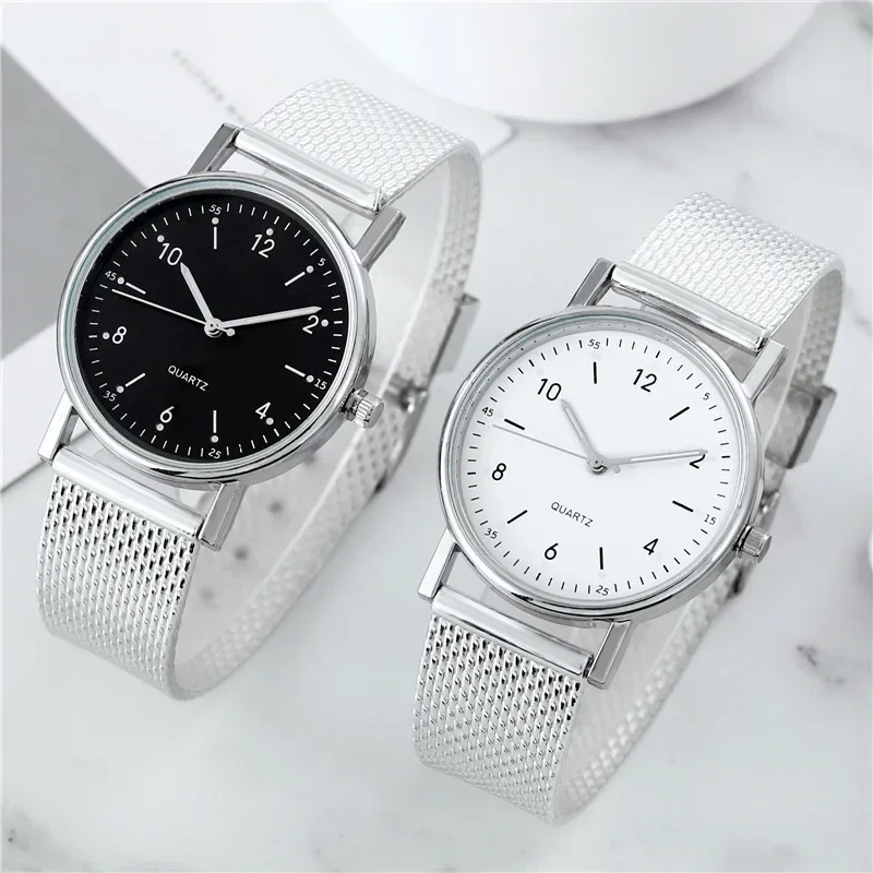 Women Watches Men Gold Watch Silver Heart Dial Silicone Mesh Belt Wristwatch Reloj Mujer Montre Femme Women Wrist Watch