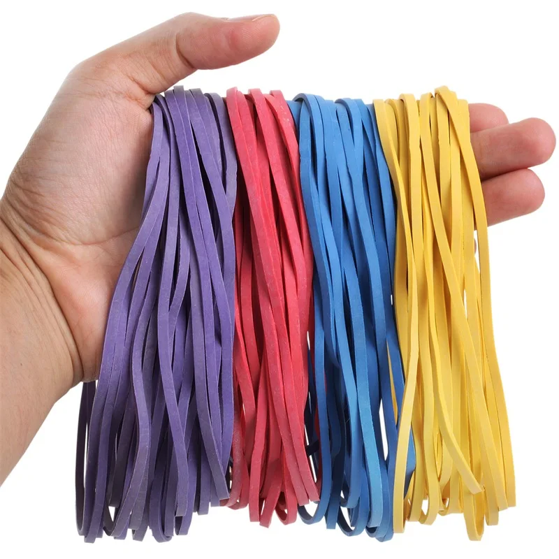 80 Stück mehrfarbige Gummibänder für Büro, Schule, Zuhause, Organisation, starkes elastisches Band, 0,12 Zoll Breite