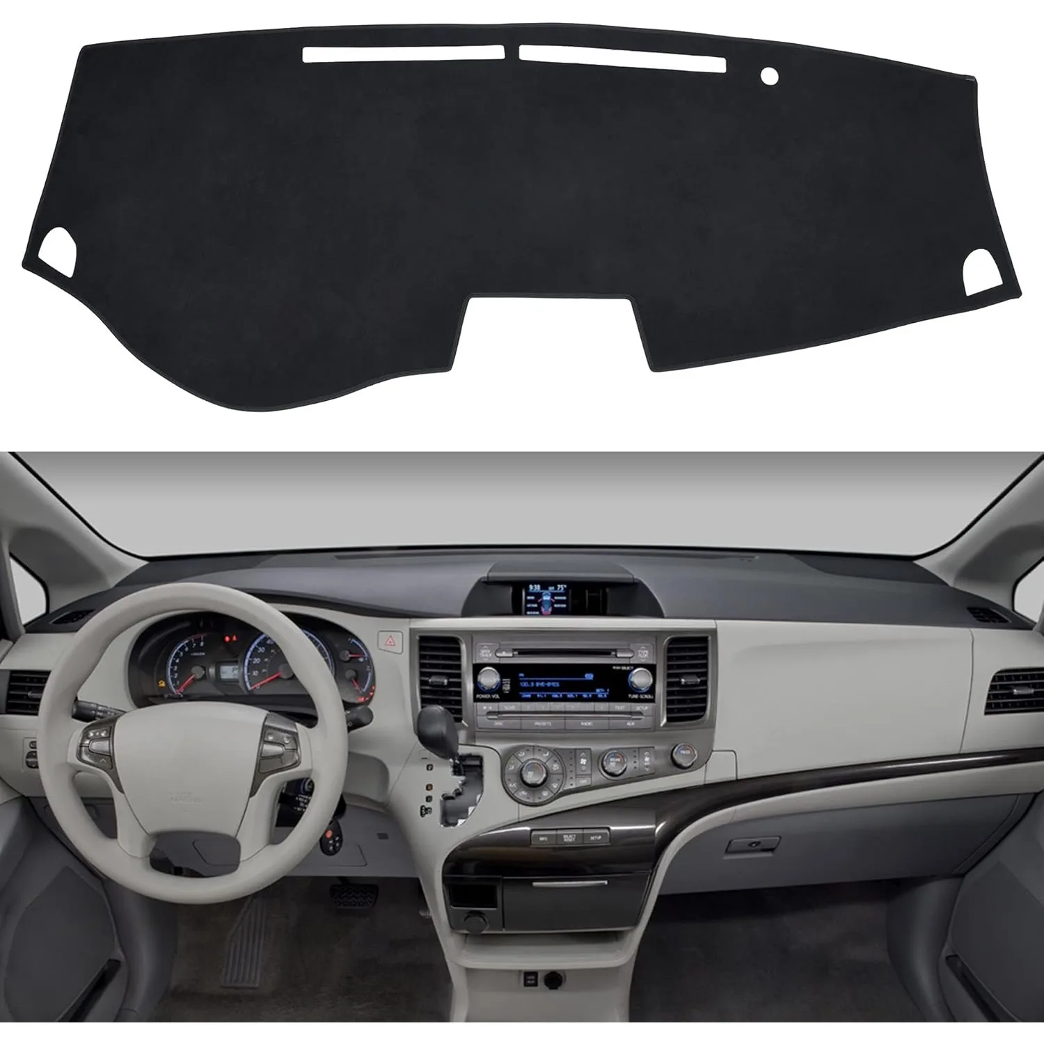 

Dashboard Dash Board Cover Mat Carpet Compatible for Toyota Sienna 2011-2014