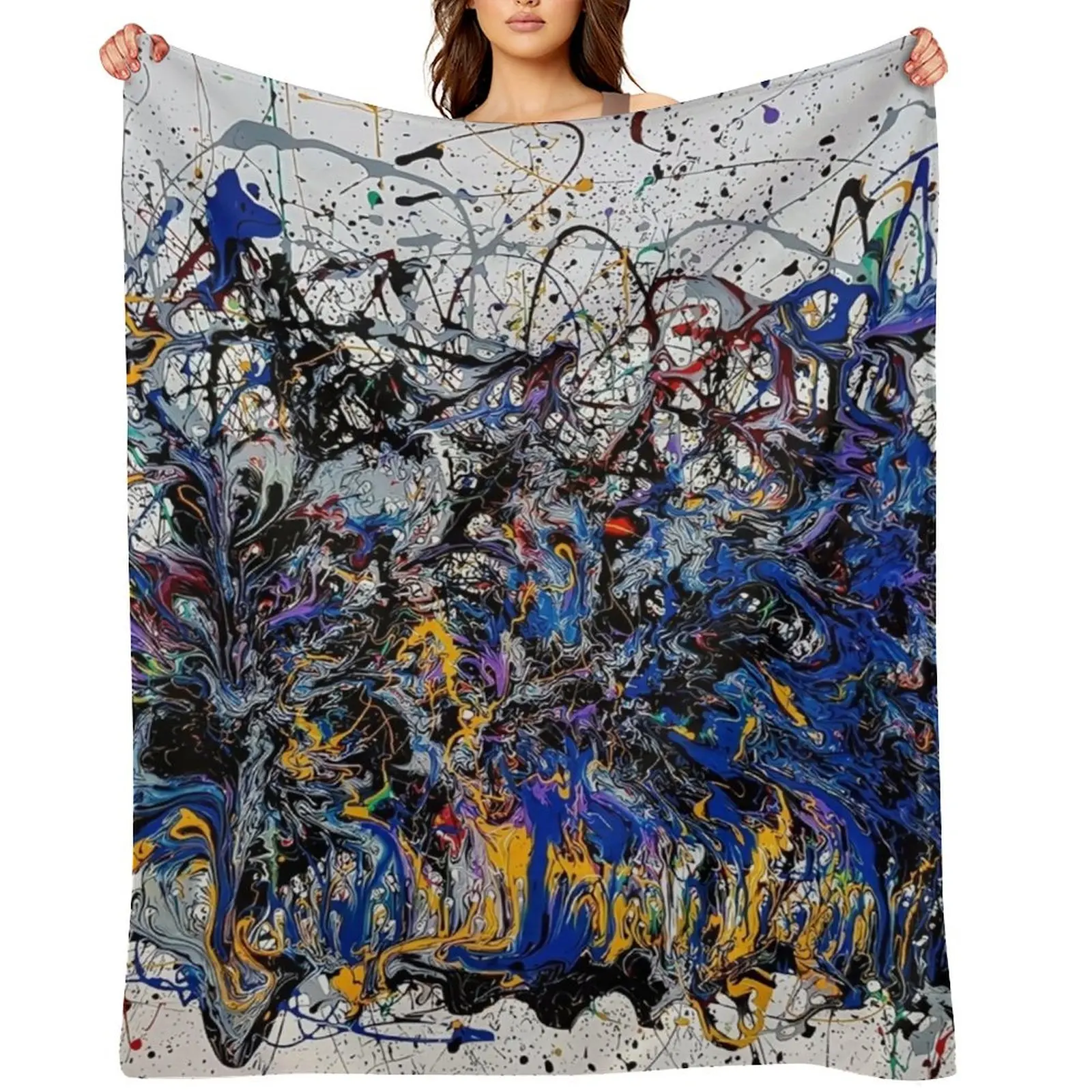 

Abstract Art by Jackson Pollock, jackson Pollock (1912-1956) United States Throw Blanket Bed covers Comforter Furry Blankets