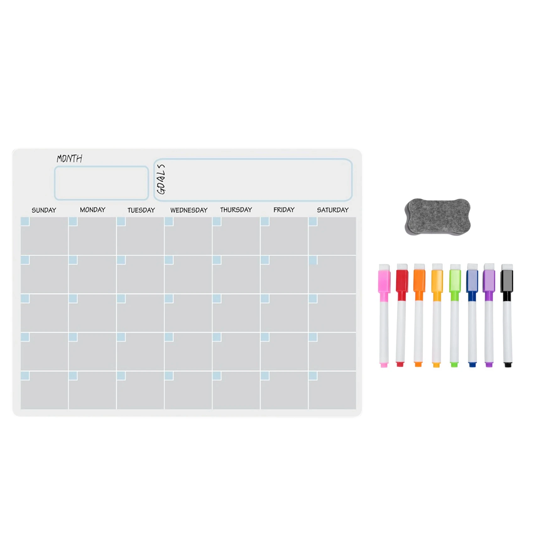 A3 Magnetic Whiteboard Dry Erase Calendar Set Whiteboard Weekly Planner for Refrigerator Fridge Kitchen Home 17X12 inch