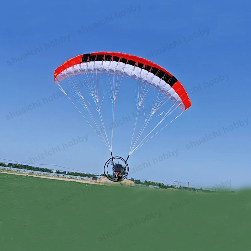 1 Juego de Kit de parapente volador RC, 2,4 metros de envergadura, dosel de nailon 30D, Motor sin escobillas 2216, modelo de parapente alimentado, versión PNP
