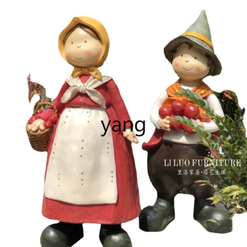 CX Courtyard Outdoor Floor Big Decorations Boys and Girls Figure Decoration Kindergarten Decoration