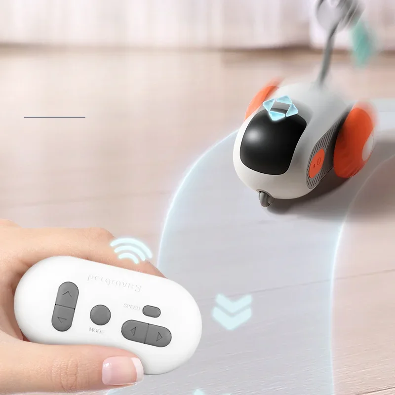 Intelligent Sports Car Remote Control Electric Cat Toy Self-entertainment and Boredom Relief Mouse Funny Cat Stick Pet Toy