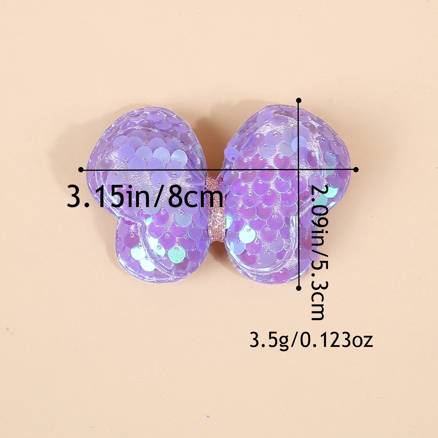 5pcs Sequined Sponge Filled Butterfly Accessories Used For DIY Hair Accessories Clothing Shoes Handicrafts Decor Accessories