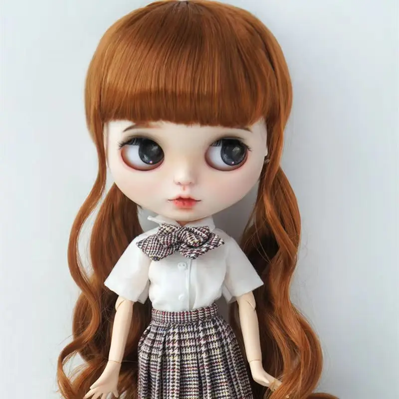 JD337  1/8 1/6 1/4 1/3 Long Pony Braids  synthetic mohair  BJD wigs OB11 YOSD MSD SD DOD  Blythes  Doll accessories