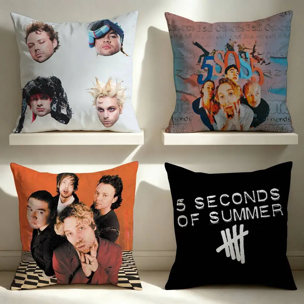 5 Seconds of Summers 5SOS  Double-Sided Printed Cushion Cover Bedroom Bedside Sofa Pillow Case