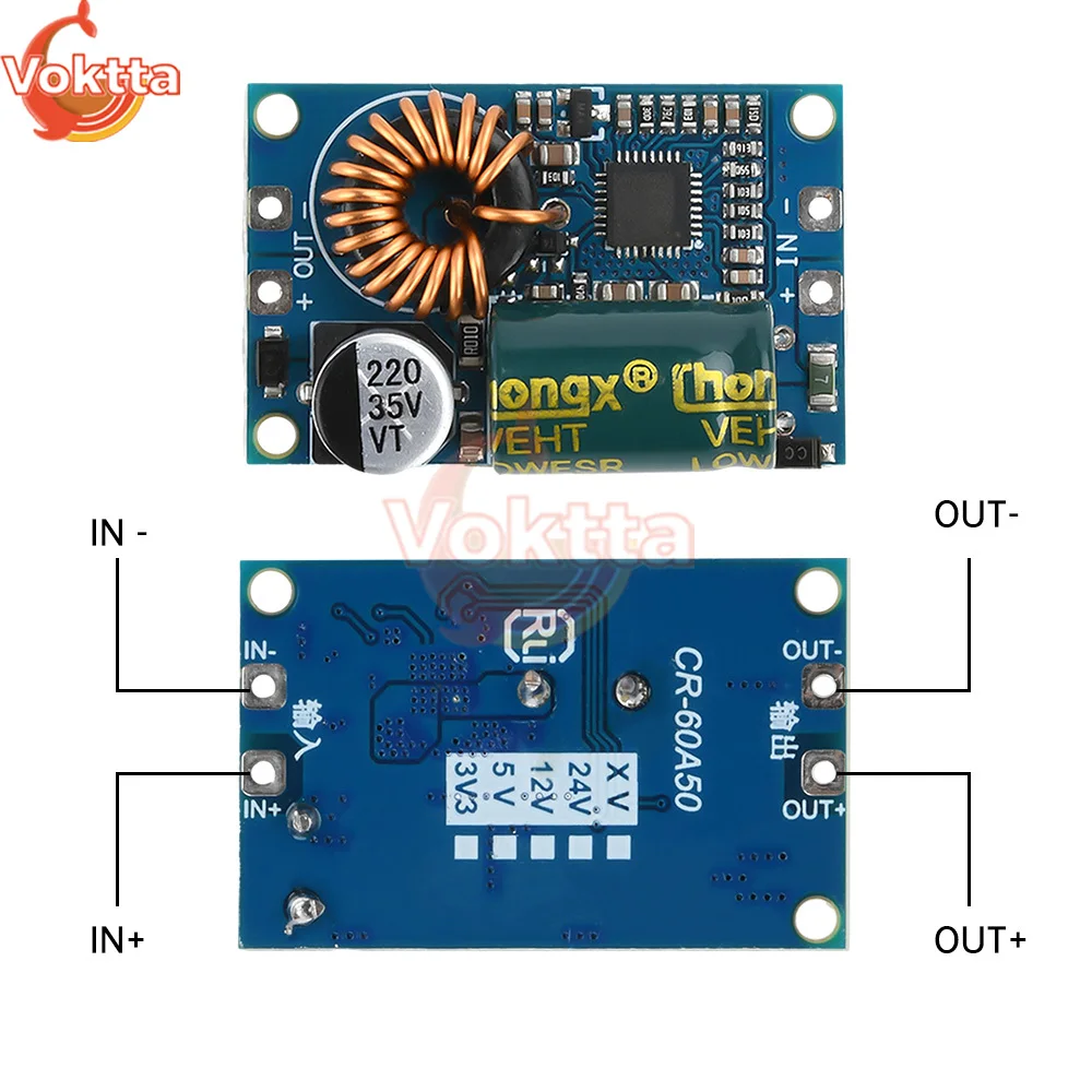 DC-DC Step Down Converter Voltage Regulator 24V 36V 48V 60V to 5V 12V Buck Converter Step Down Power Supply Module