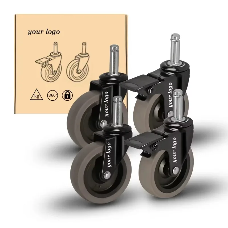 Trolley Casters Rotary Lock 4 Inch Rust Proof Casters Modern 100mm Office Chair Casters