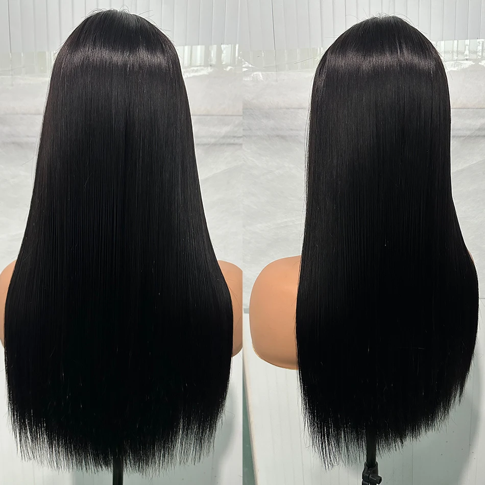 100% Double Drawn Hair Bone Silky Straight Human Hair Wigs 300 Density HD 2X6 4x4 Closure Glueless Wigs Wear And Go Pre Plucked