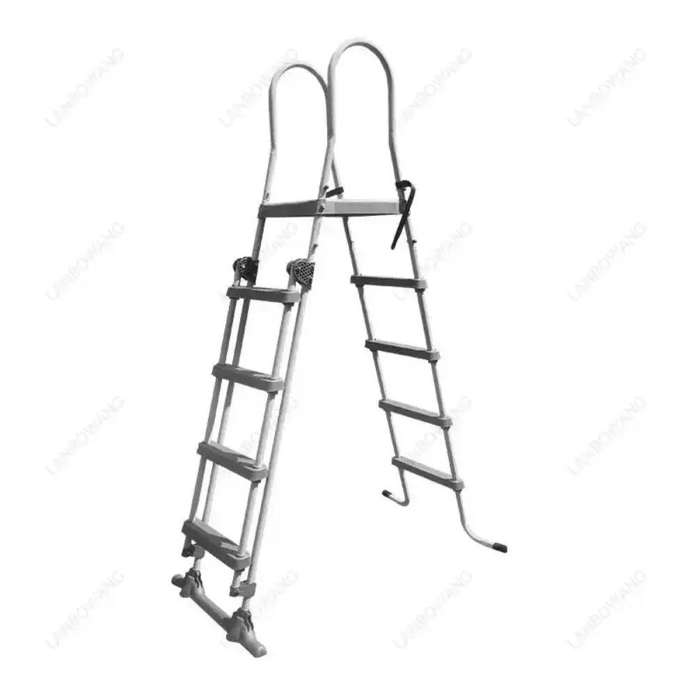 Escalera de entrada para piscina sobre suelo de 3 peldaños, peldaños antideslizantes, fácil de montar, escalera de acceso para piscina exterior