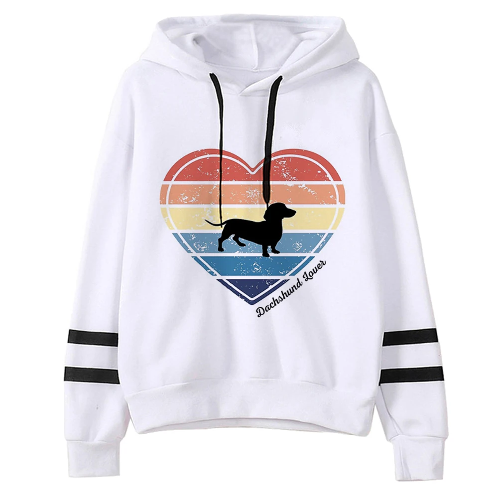 Dachshund hoodies women gothic 90s vintage y2k aesthetic Hooded Shirt female 90s clothes