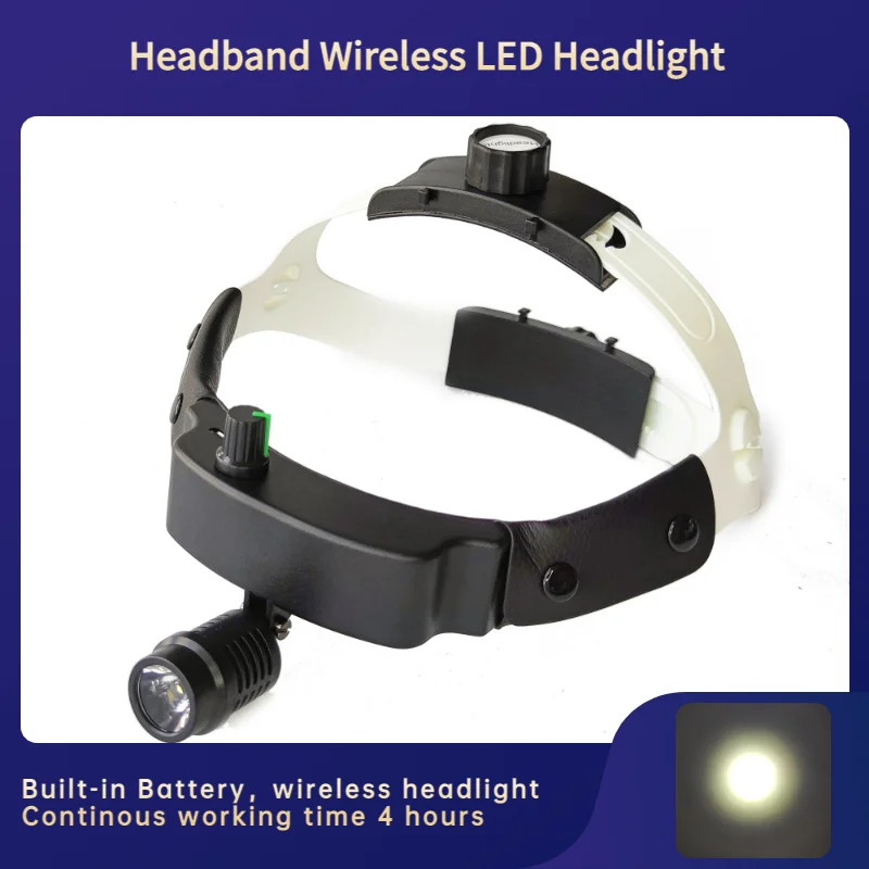 

Burite 3W LED Headlight for Dental Loupes Wireless Built-in Battery Medical Surgery Oral Cavity Dentist Headlamp(TD-M01B-F)