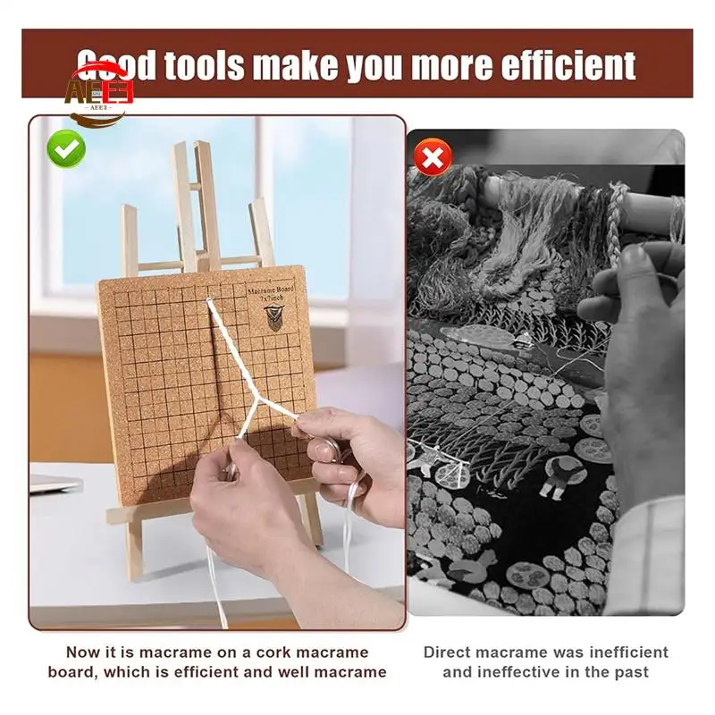 

AEE3-53 PCS Macrame Board Set With Holder And T-Pins For Braiding & Cording,Macrame Project Board For Braiding Bracelet