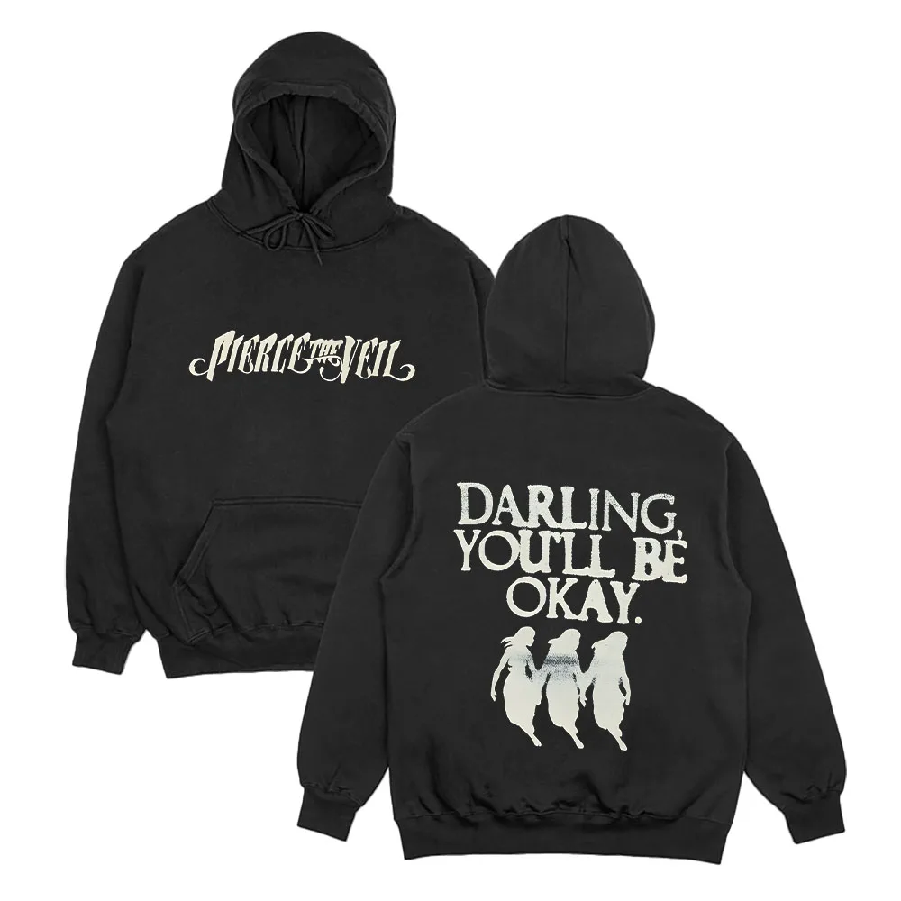 Pierce The Veil Darling You'll Be Okay Hoodie Vintage-Print Streetwear Damen Herren Lässiger Langarm-Hoodie Oversized Sweatshirt – Detail 6