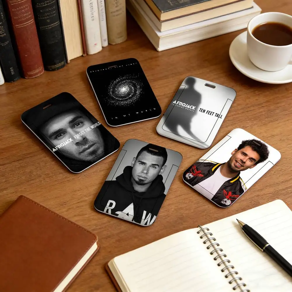 Singer A-Afrojack Lanyard Pull Back Clip Holder and Card Holder Rotating Back ID Card Family Gift