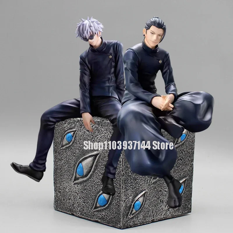 

Prison Realm Satoru Gojo Action Figures Jujutsu Kaisen Figure Sitting Geto Suguru Noodle Stopper Anime Model Pvc Ornament Toys