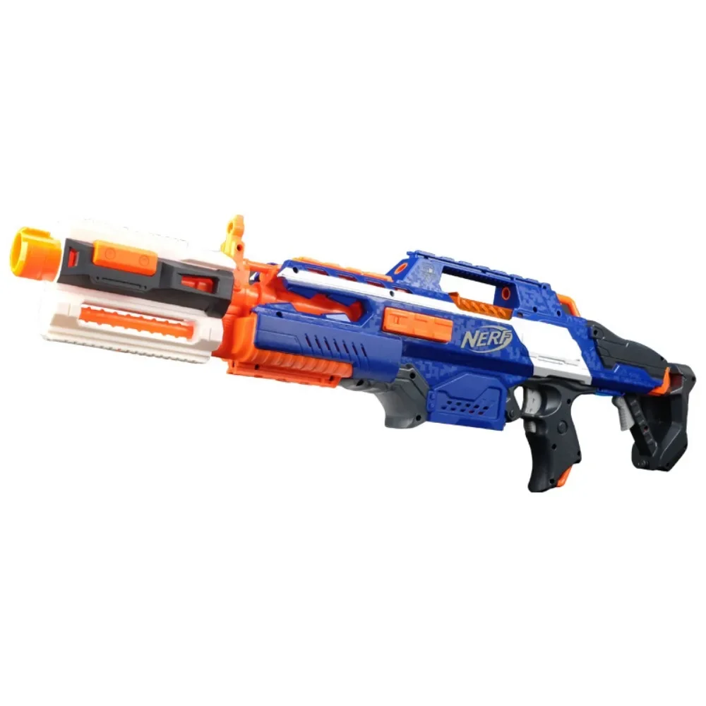 Decorazione del tubo anteriore con parte modificata da 1 pezzo con binario di guida superiore e inferiore per la serie Nerf Elite arancione grigio