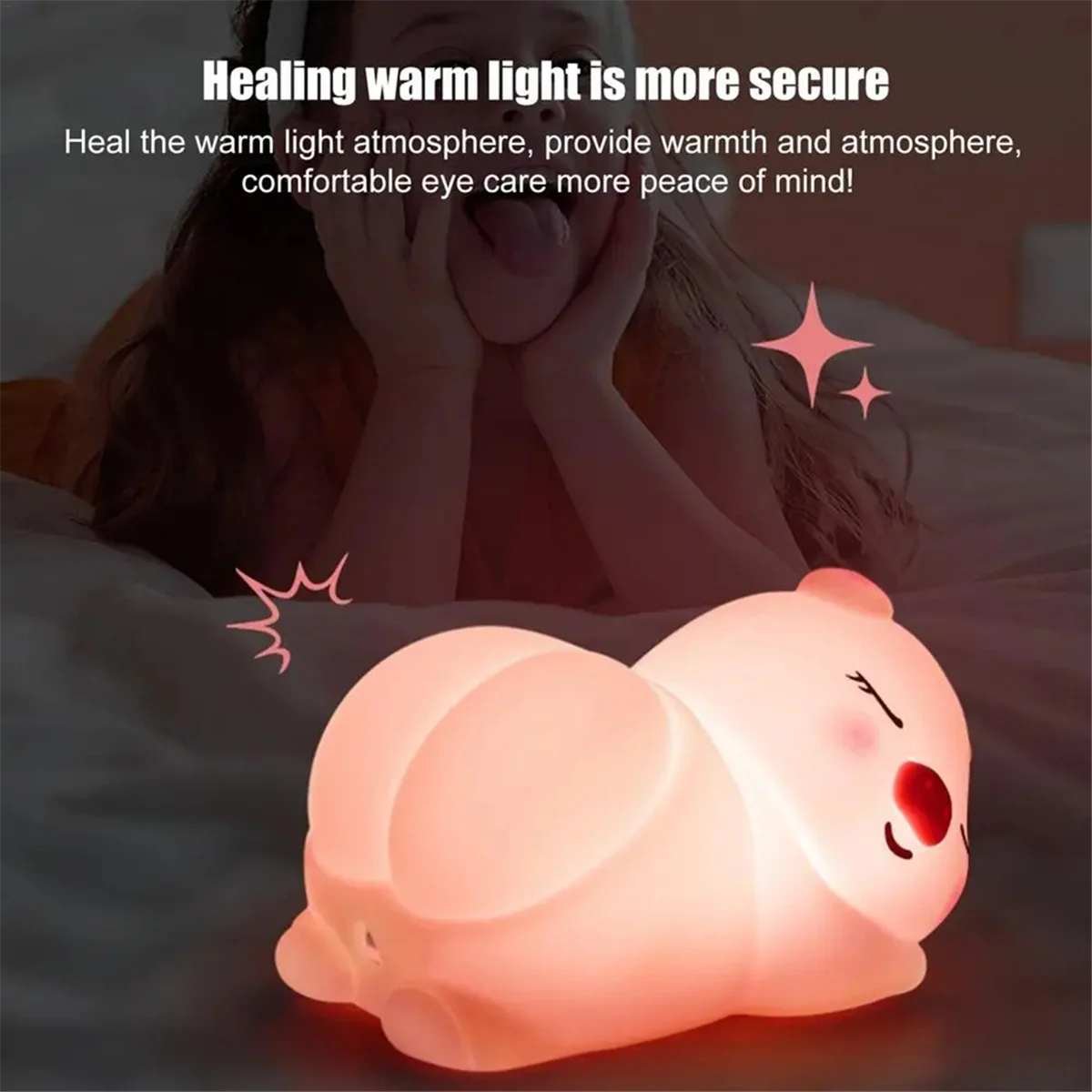 

Live-Night Light для детей, прикроватные тумбочки, прикроватные светильники для спальни, сенсорные светодиодные фонари для животных, перезаряжаемые