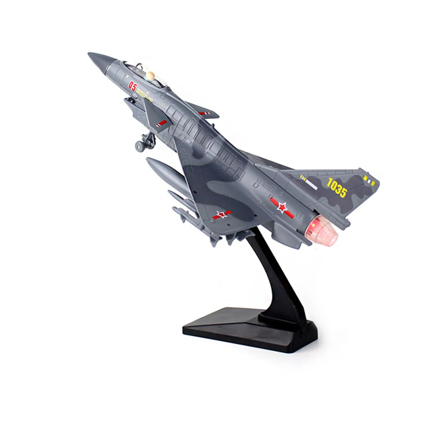 1 قطعة الصوت والضوء 1/100 مقياس J-10 التراجع الطيران الطائرات العسكرية المقاتلة نموذج ثابت عرض الأطفال أطفال هدايا عيد الميلاد