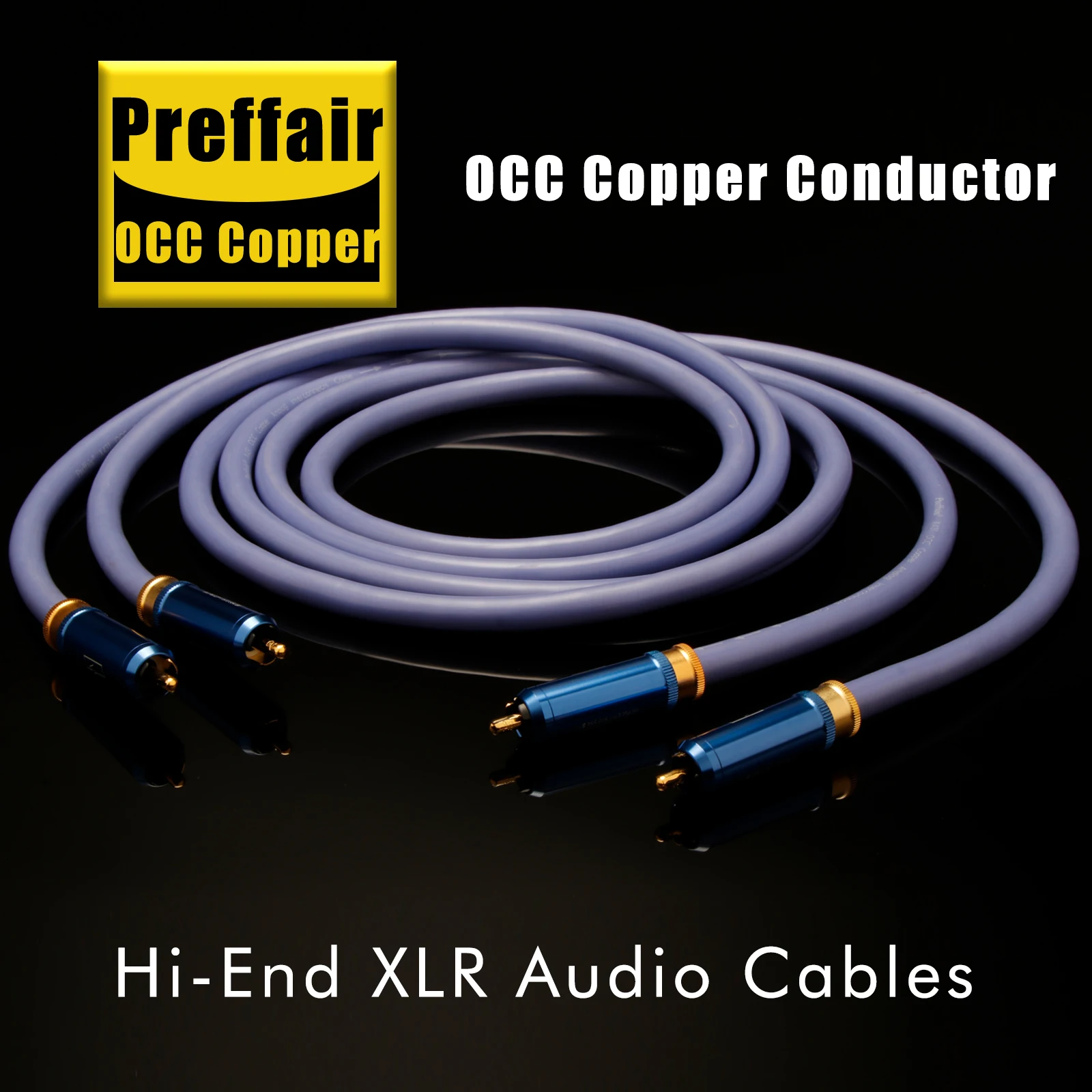 

Аудиокабель Preffair OCC Copper RCA, аналоговый соединительный кабель HIFI 2RCA-2RCA с позолоченными RCA-разъемами