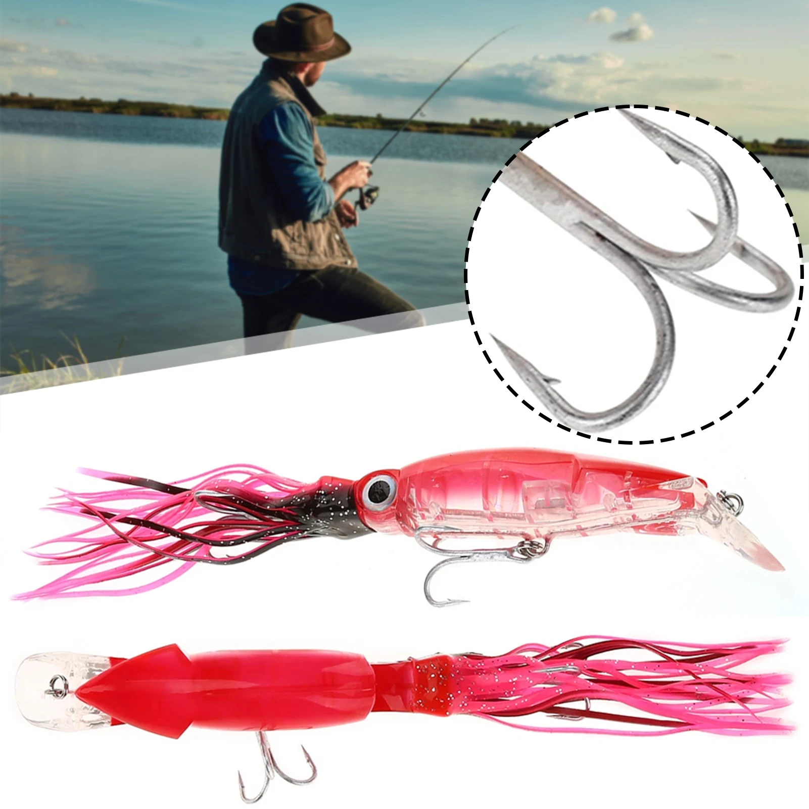 

Fishing Lures Artificial Bait Hard Plastic Octopus Fake Bait Ultra-Realistic Fishing Lures Baits For Saltwater Fishing Supplies