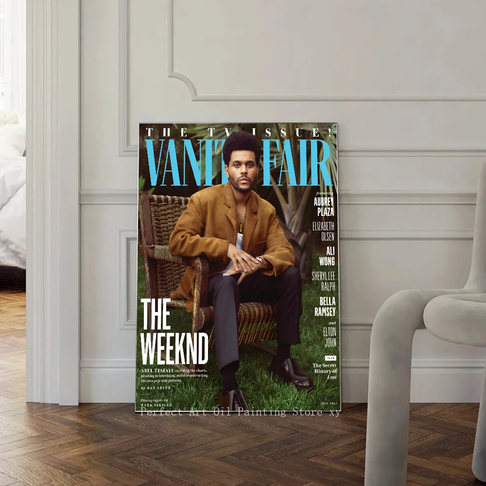 المغني الشهير The Weeknd ألبوم الموسيقى المشارك ورقة الطباعة غرفة المعيشة المنزلي مدخل مطعم مقهى الفن اللوحة الديكور
